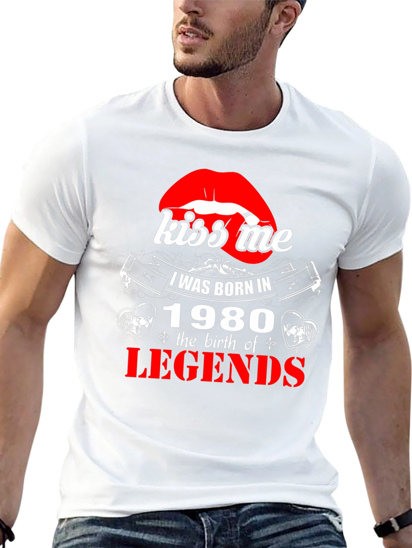 Kiss Me Born in 1980 Legends T-Shirt