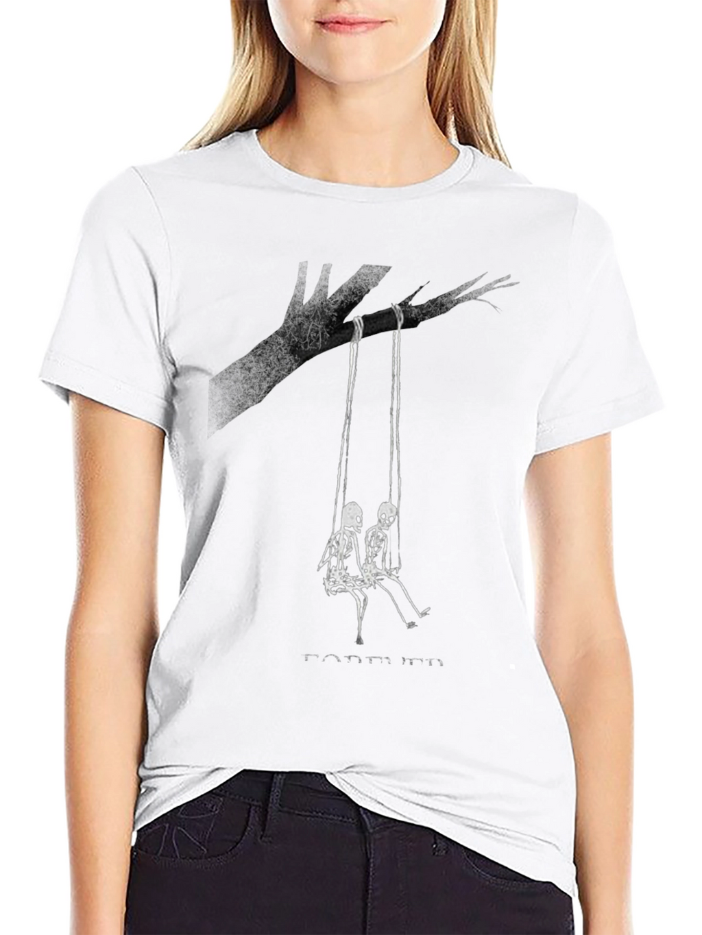 Forever Together Skeleton Swing Graphic T-Shirt
