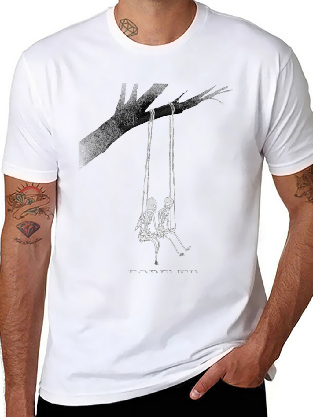 Forever Together Skeleton Swing Graphic T-Shirt