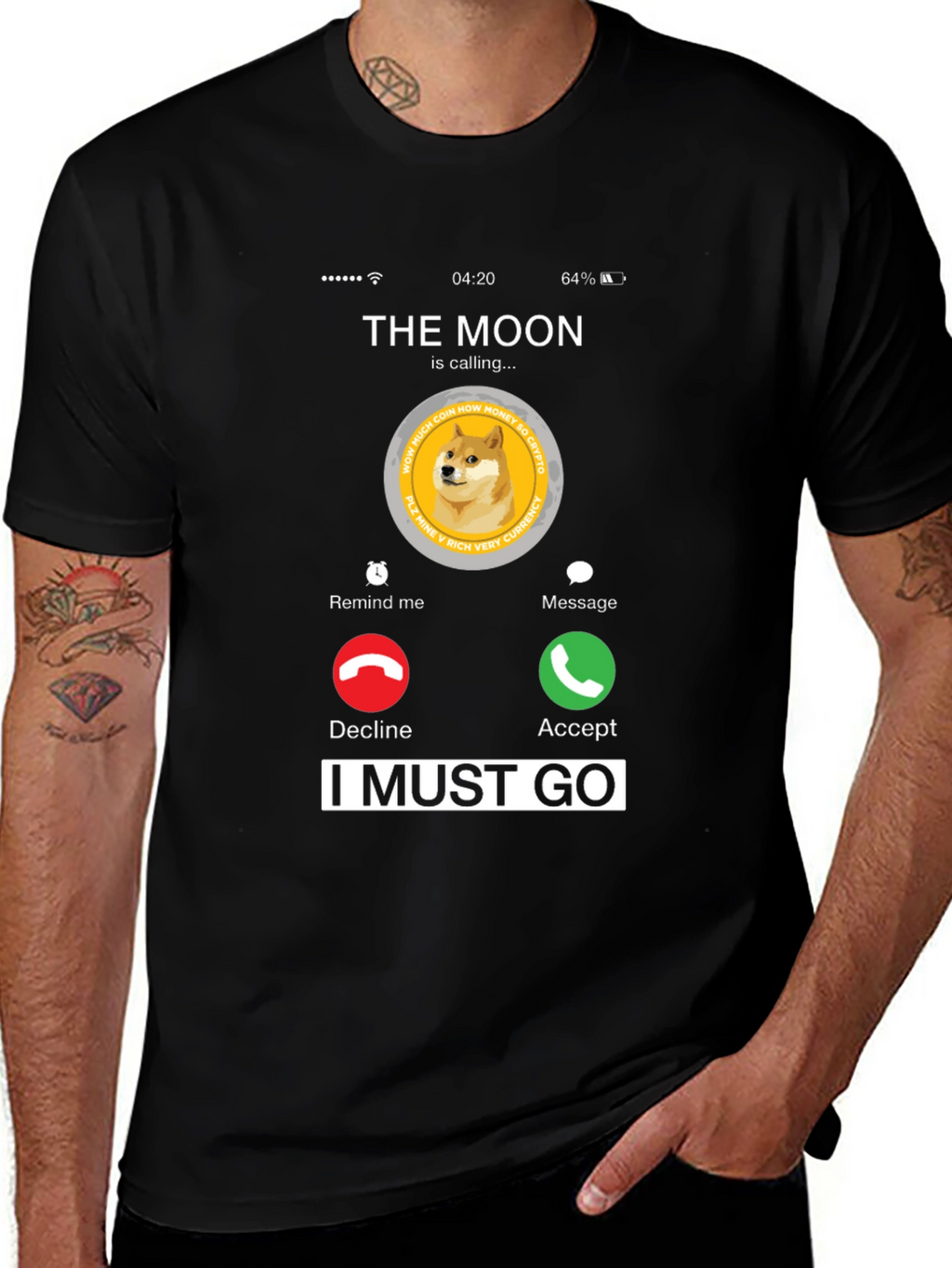 Dogecoin To The Moon T-Shirt - Crypto Call