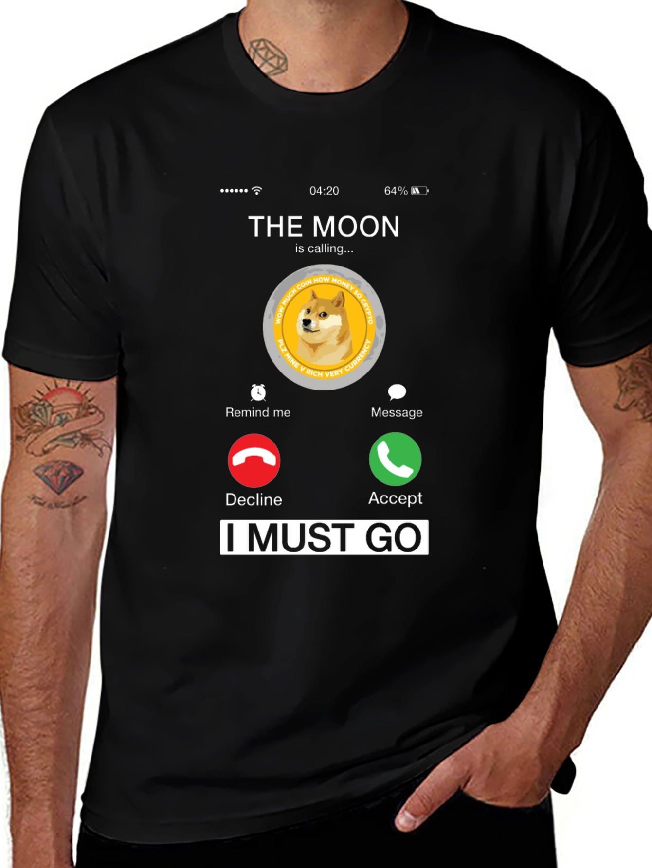 Dogecoin To The Moon T-Shirt - Crypto Call