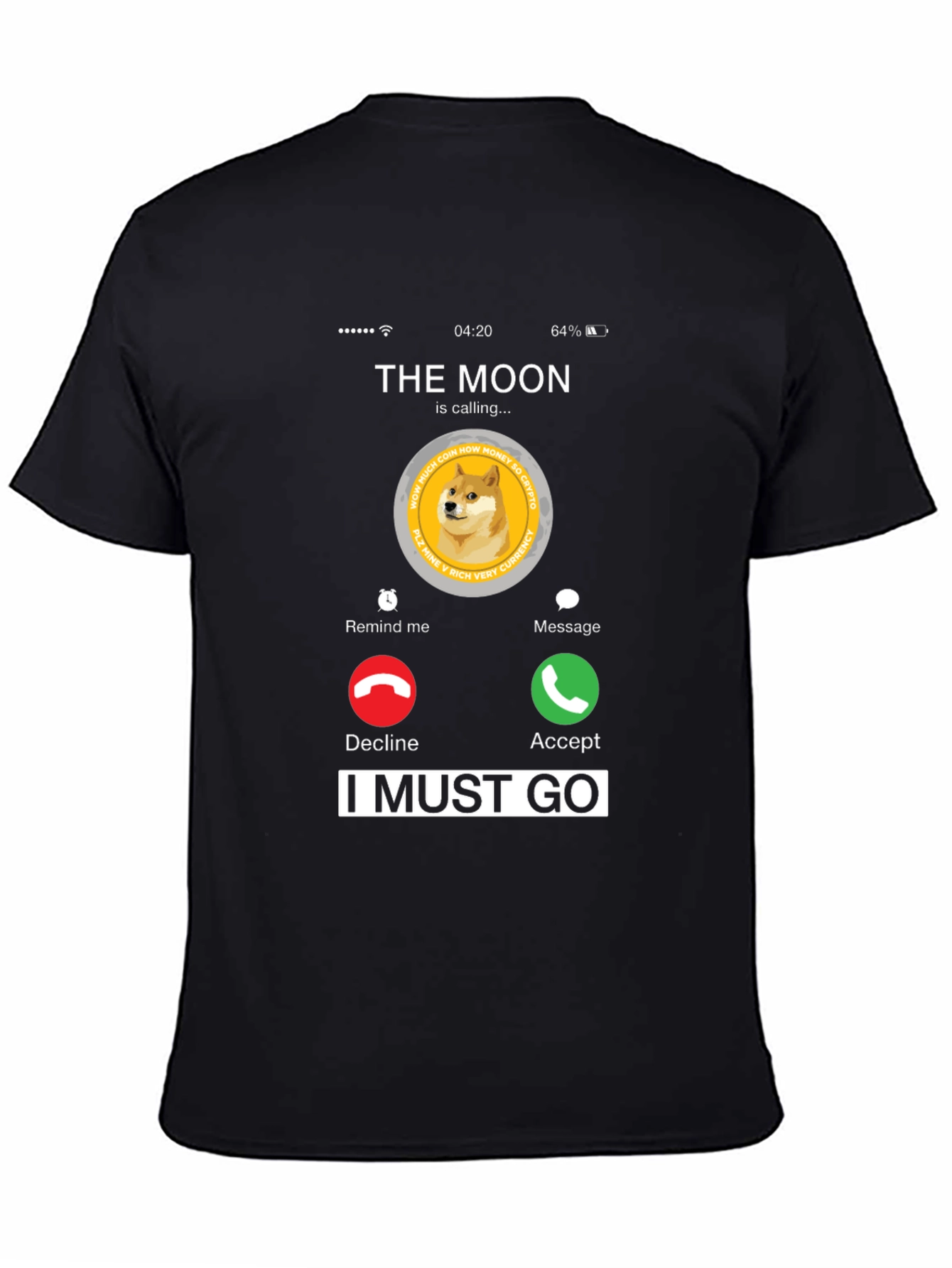 Dogecoin To The Moon T-Shirt - Crypto Call
