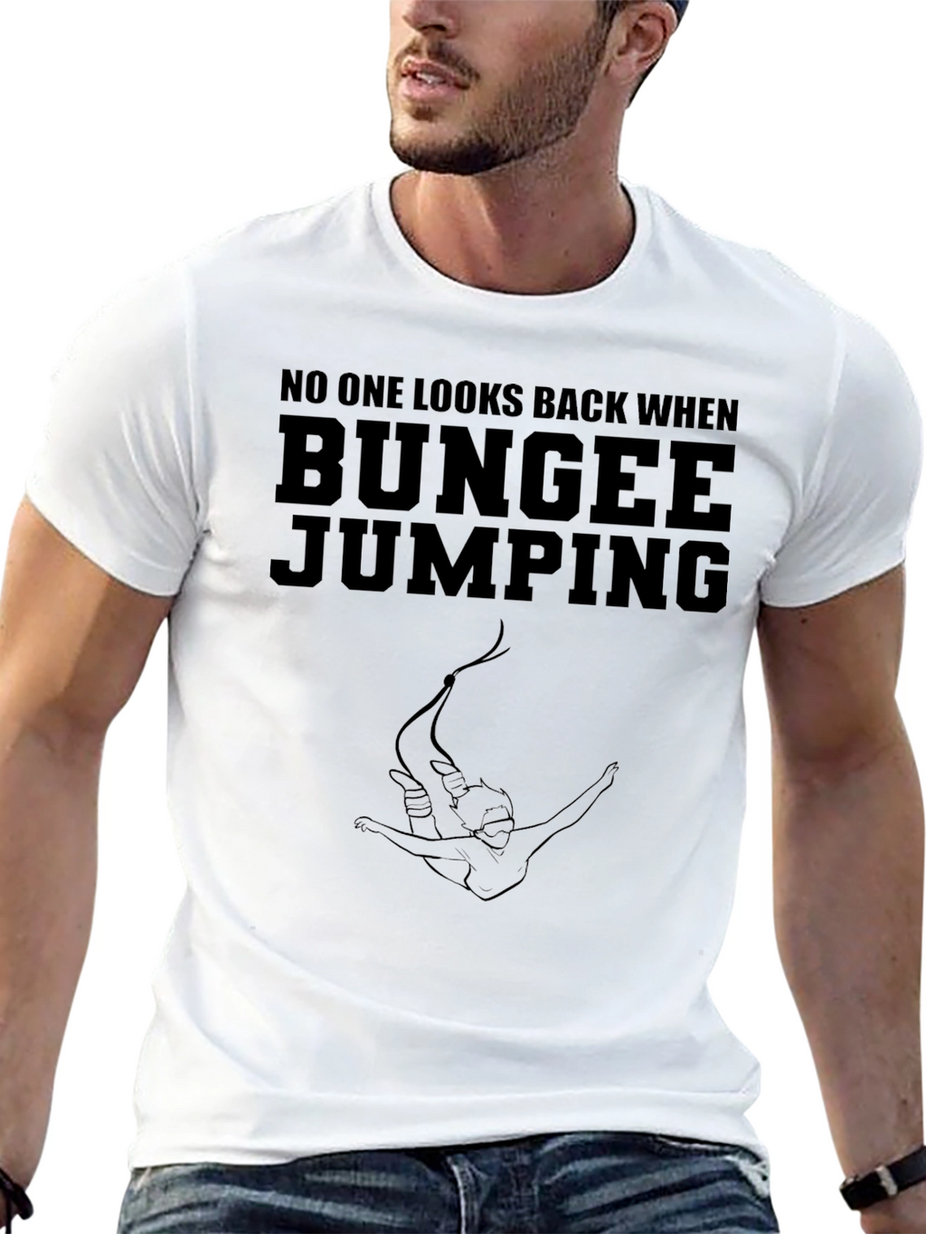 Bungee Jumping Graphic Tee - Adventurous Style