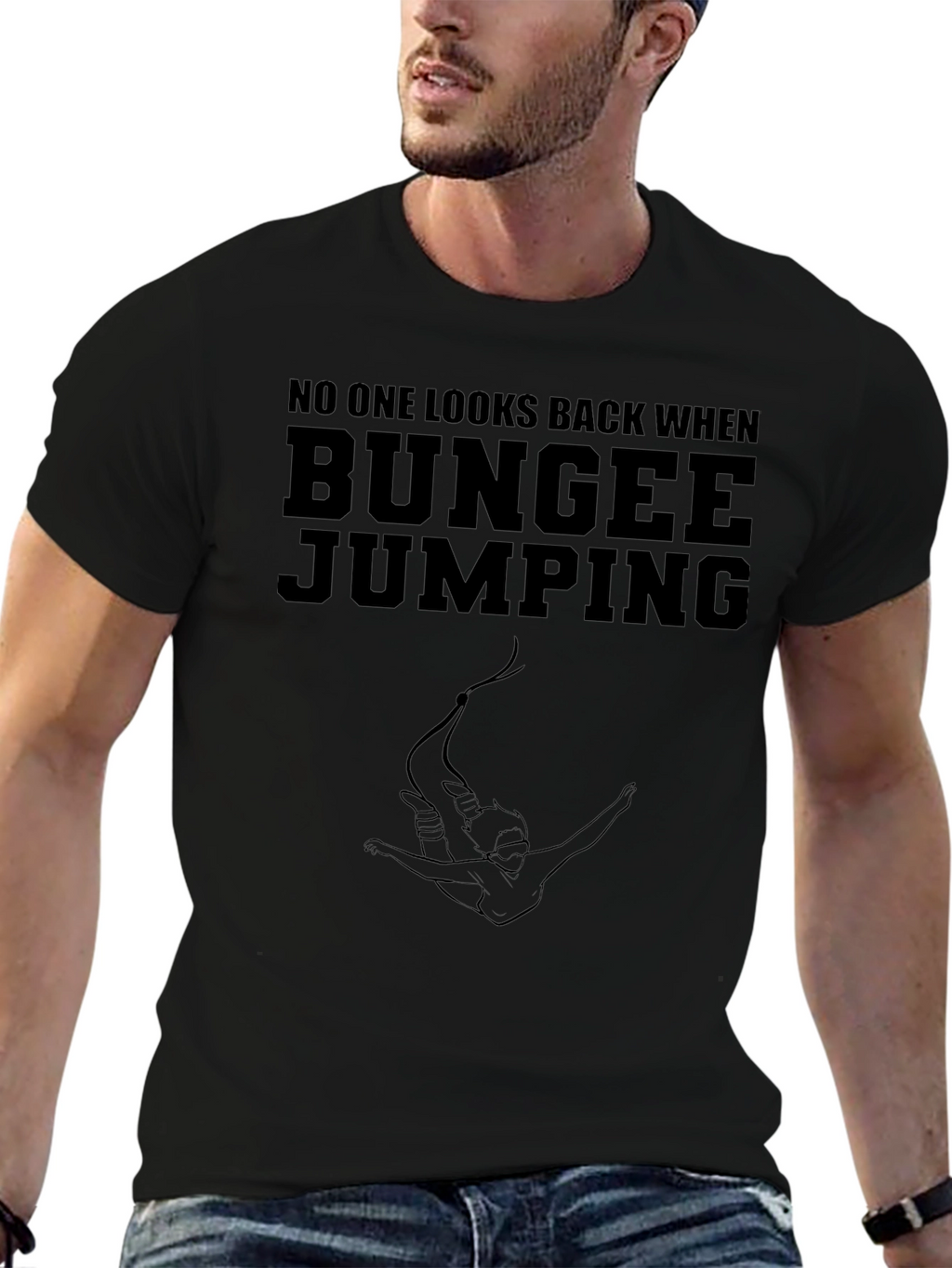 Bungee Jumping Graphic Tee - Adventurous Style