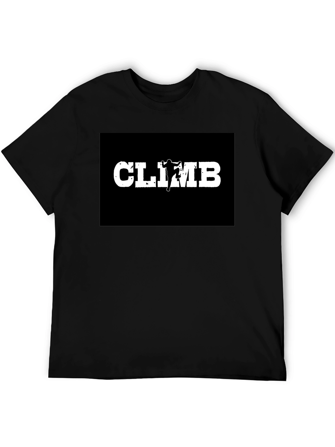 Climb Graphic Tee - Black Cotton T-Shirt for Rock Climbing Lovers