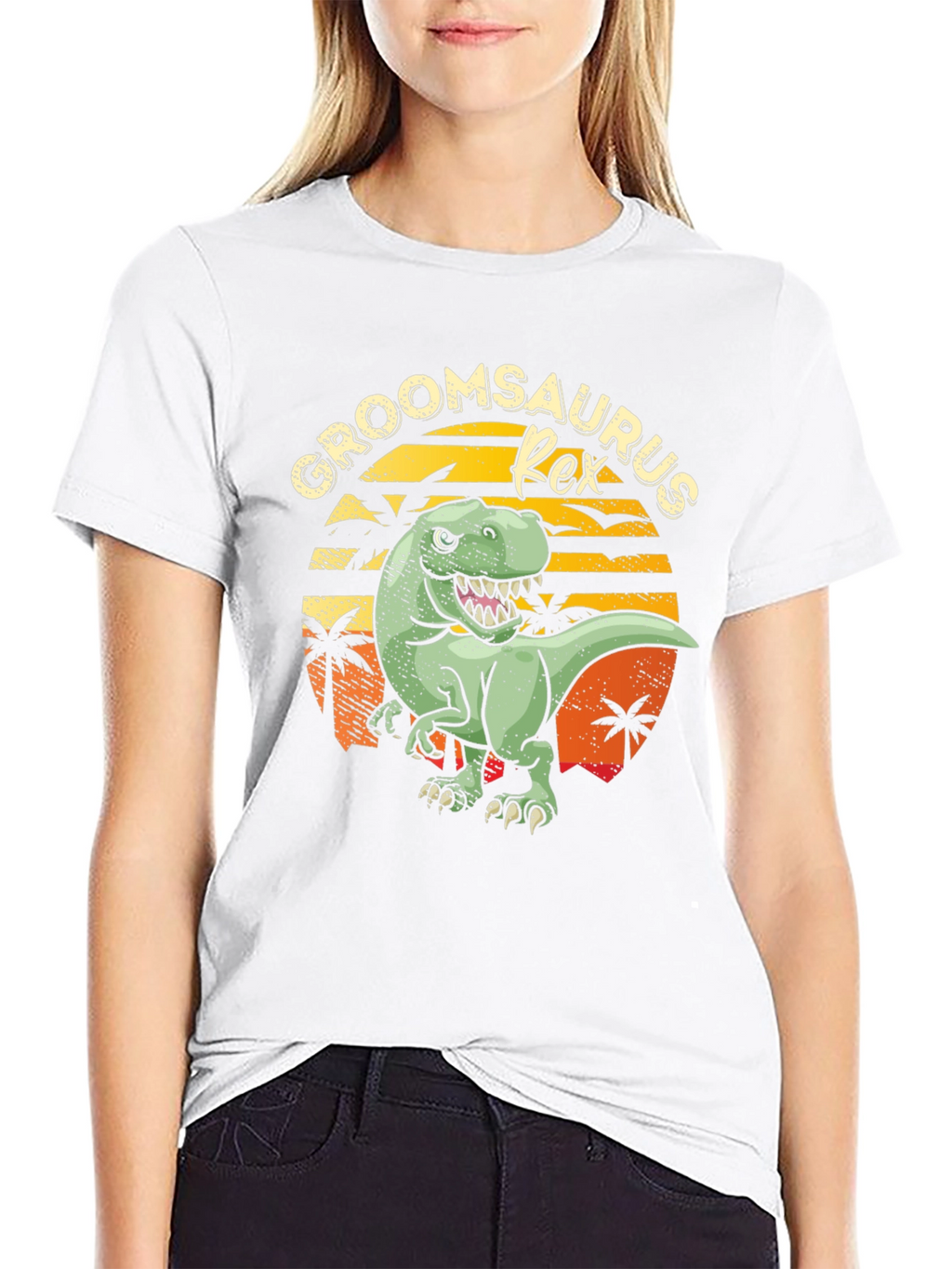 Groomsaurus Rex Funny Groom Wedding Party T-Shirt