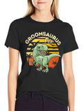 Groomsaurus Rex Funny Groom Wedding Party T-Shirt