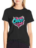 Crazy in Love Graphic Tee - Black Casual Shirt