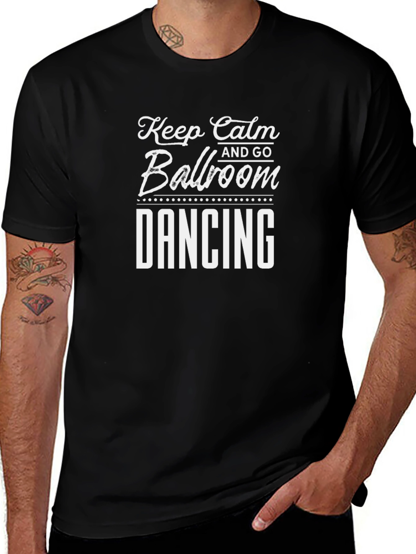 Keep Calm Ballroom Dancing Black T-Shirt