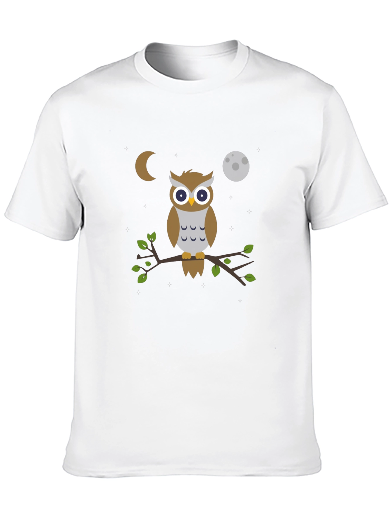 Owl Moon T-Shirt - Black Cotton Tee
