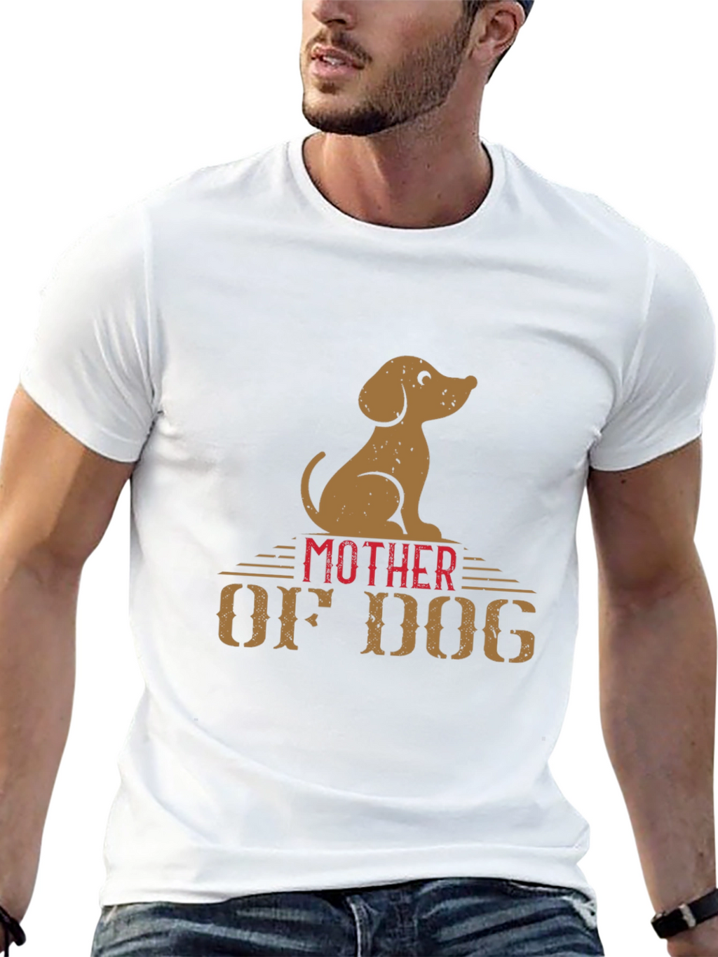 Mother of Dog Graphic T-Shirt Dog Lover Tee