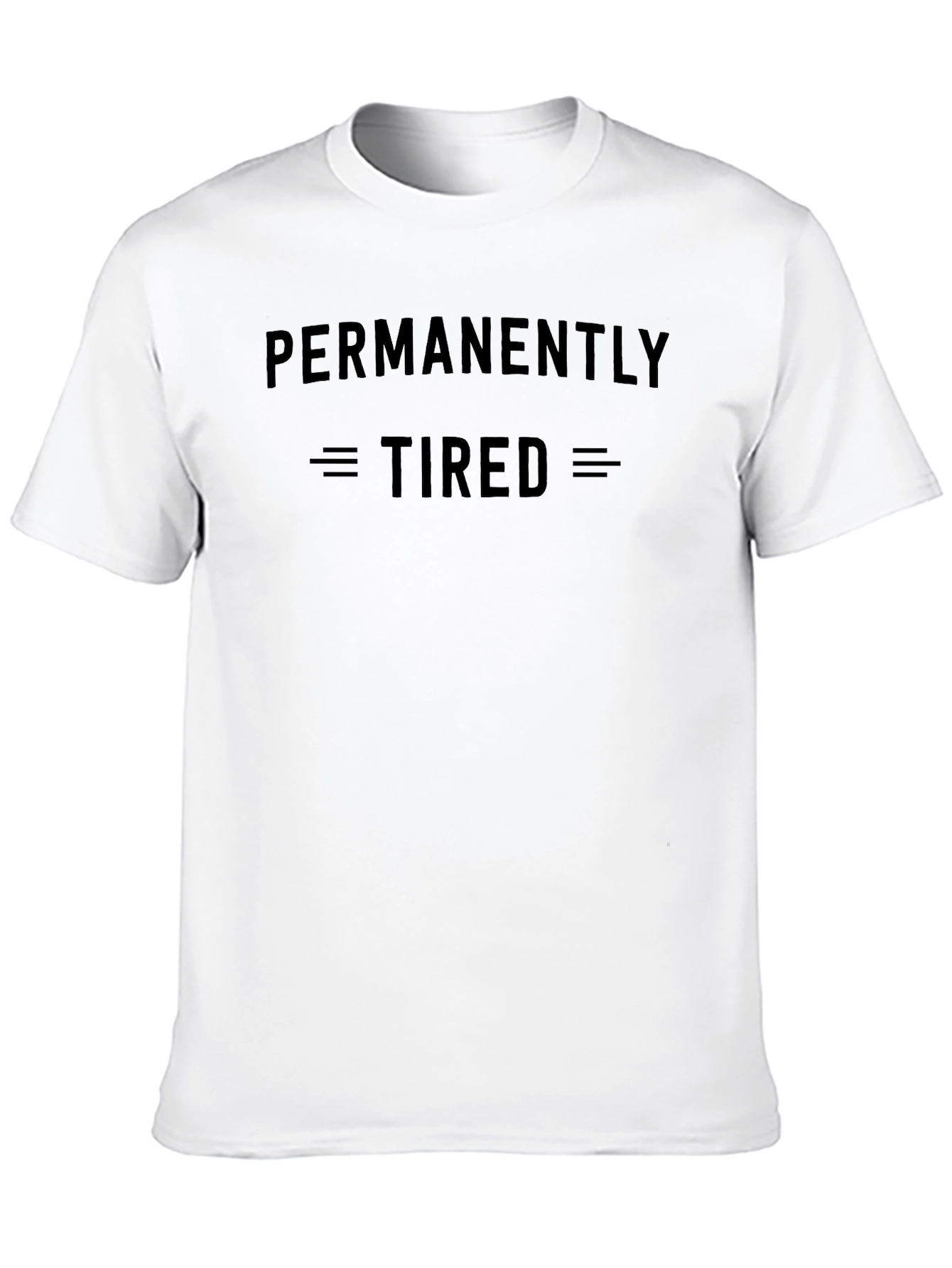 Permanently Tired Black Graphic T-Shirt
