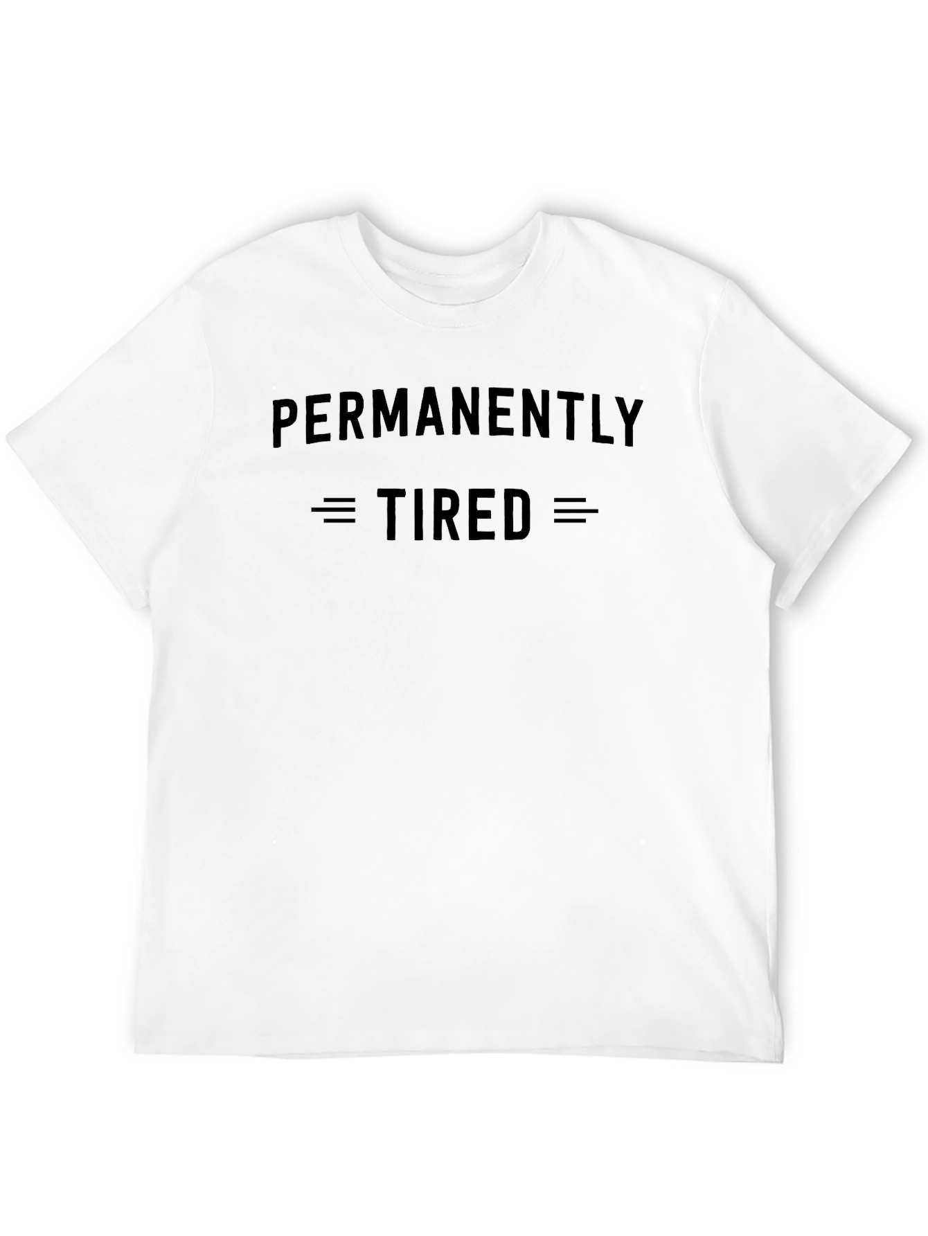 Permanently Tired Black Graphic T-Shirt