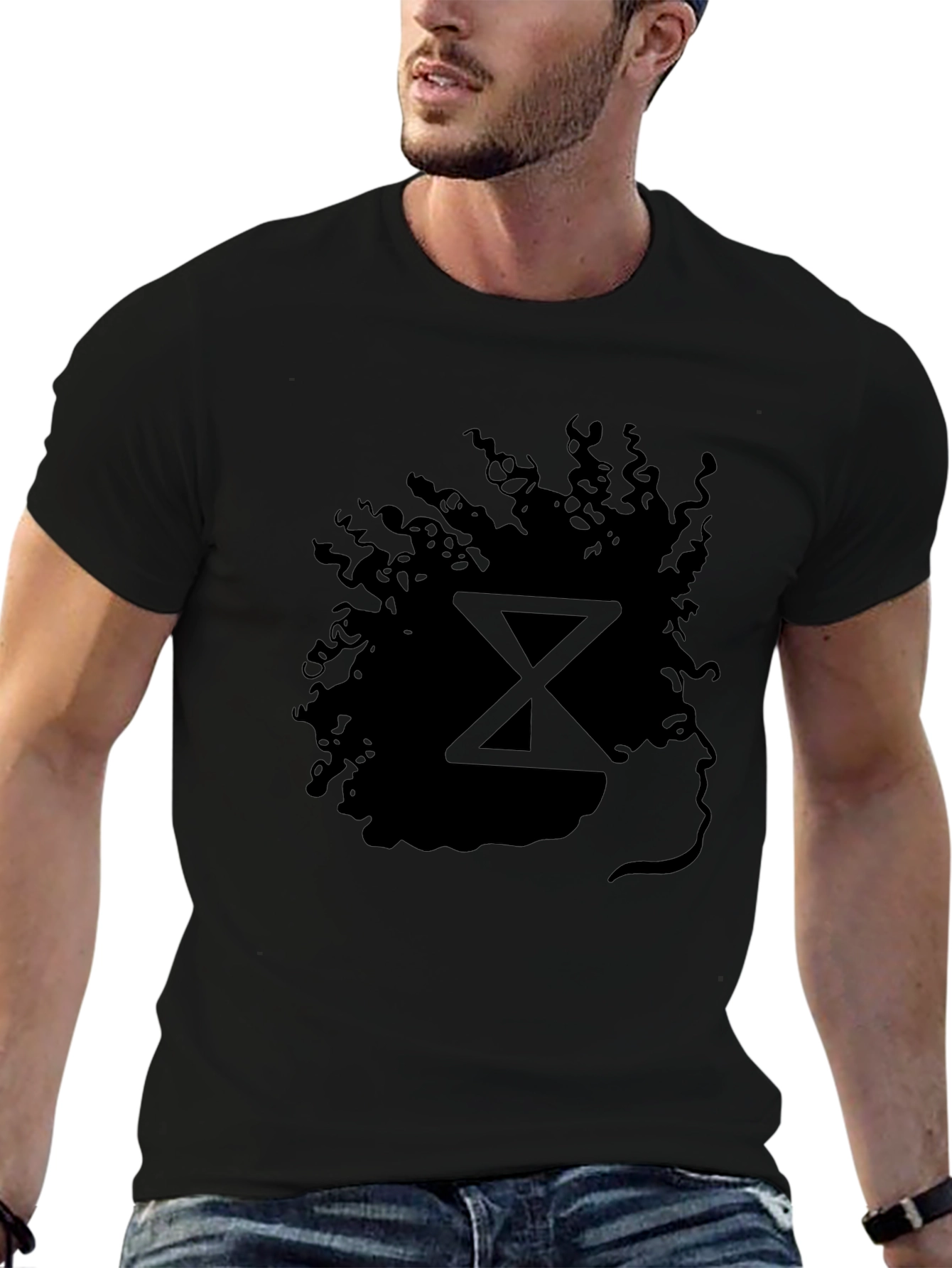 Stylish Silhouette Graphic Print Mens T-Shirt