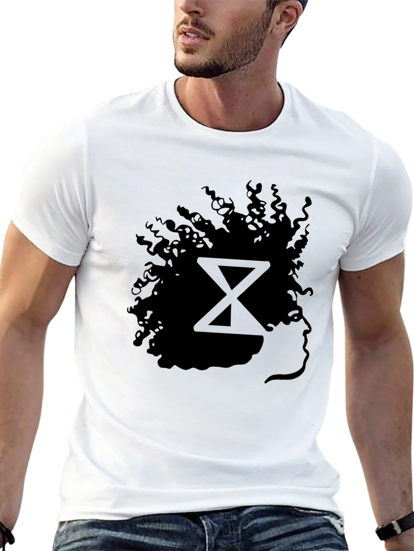 Stylish Silhouette Graphic Print Mens T-Shirt