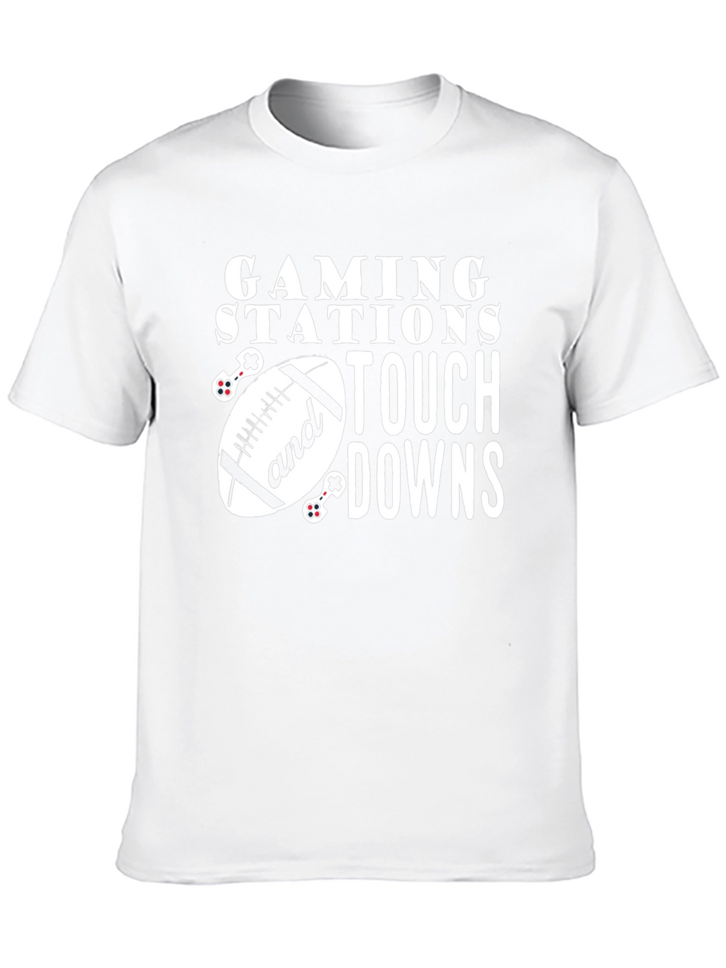 Gaming Stations and Touchdowns Black T-Shirt