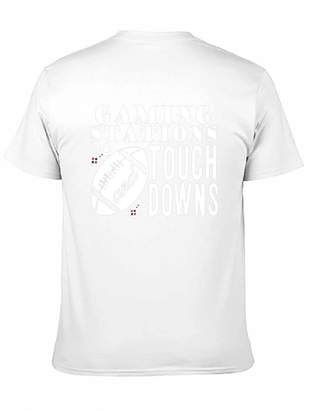 Gaming Stations and Touchdowns Black T-Shirt