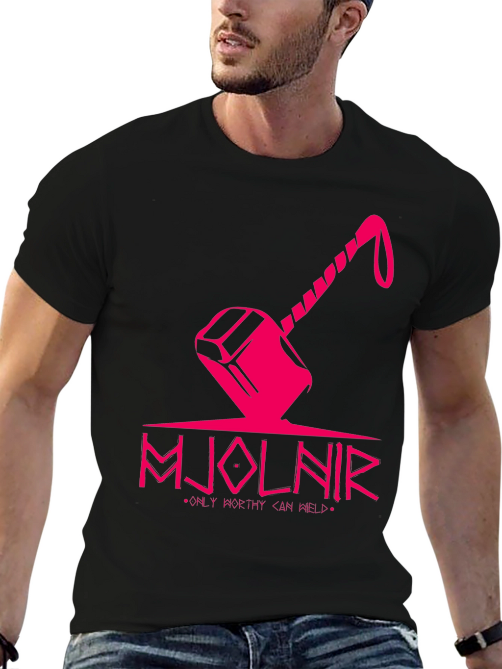 Mjolnir Graphic Tee - Only Worthy Can Wield!