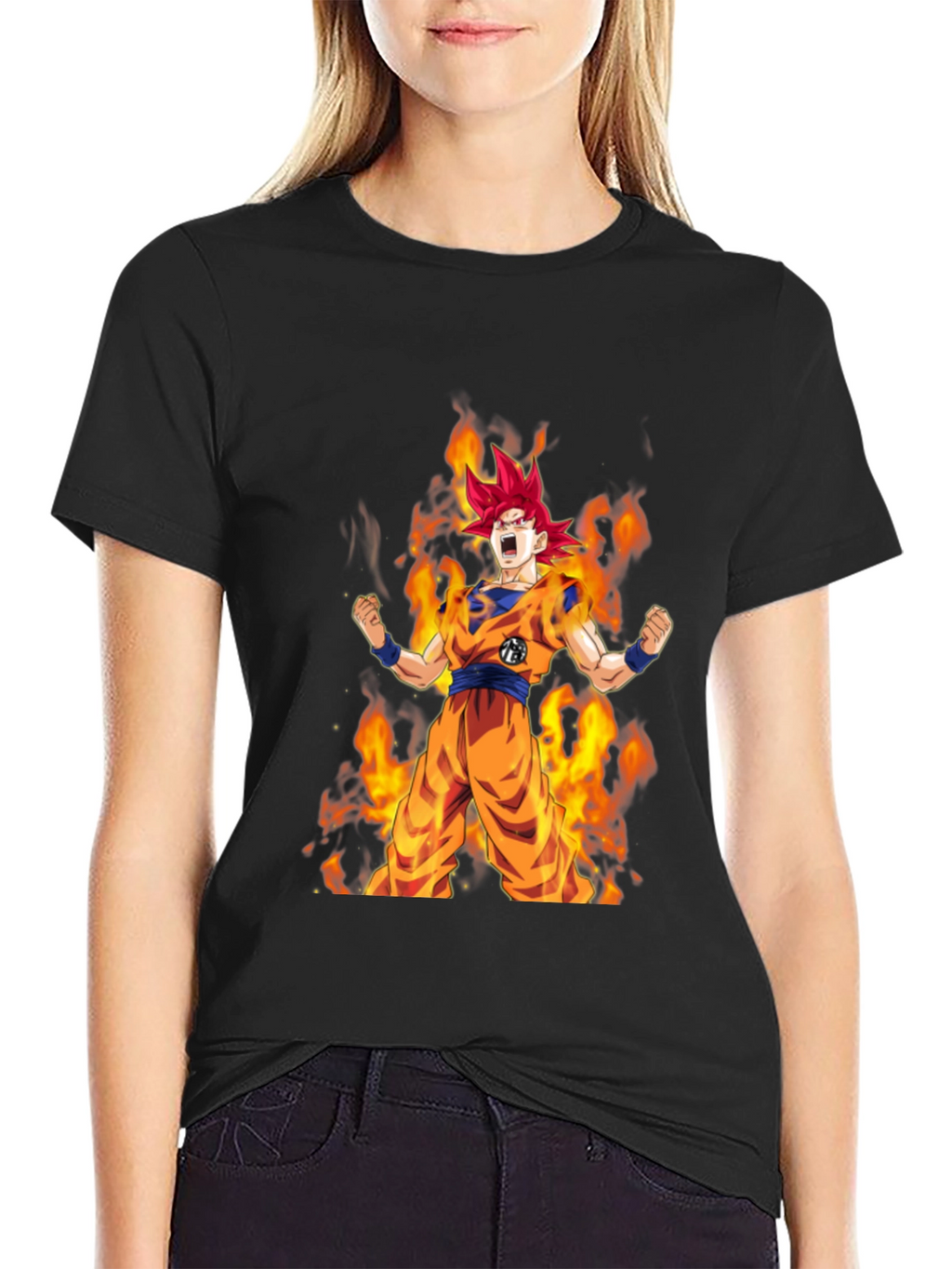 Super Saiyan God Goku Black T-Shirt