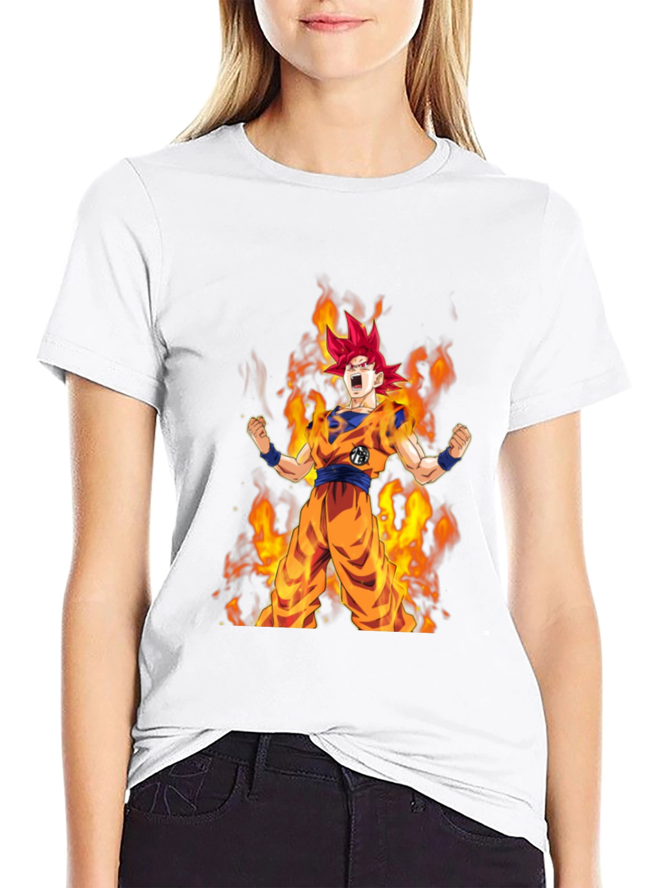 Super Saiyan God Goku Black T-Shirt