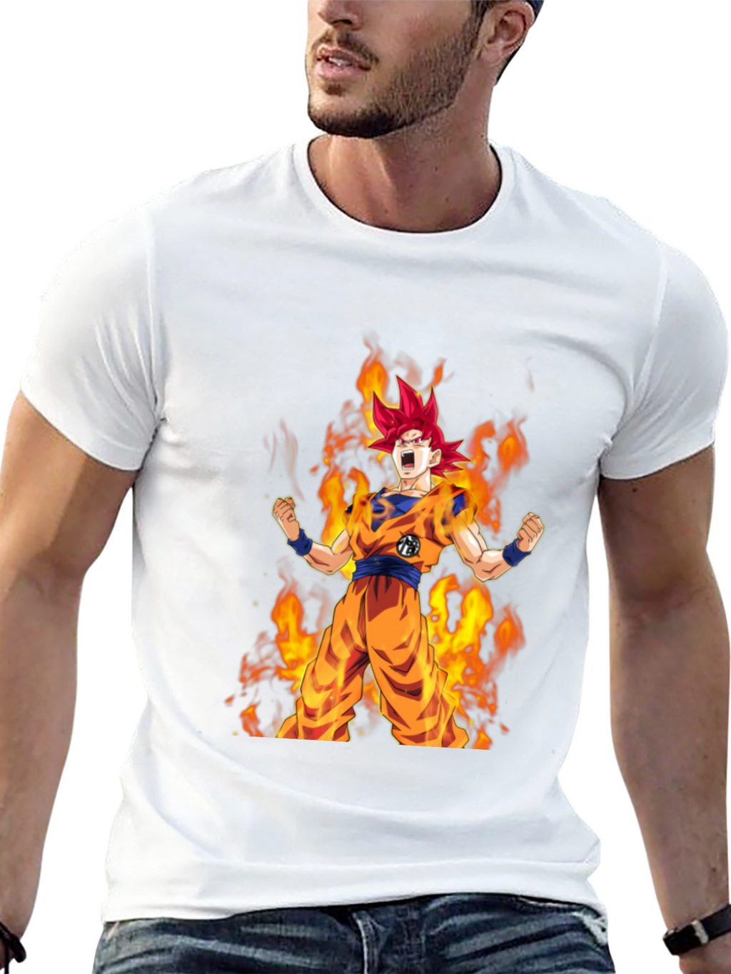 Super Saiyan God Goku Black T-Shirt