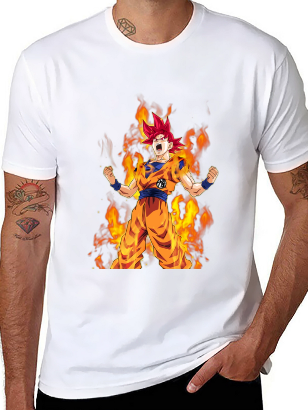 Super Saiyan God Goku Black T-Shirt