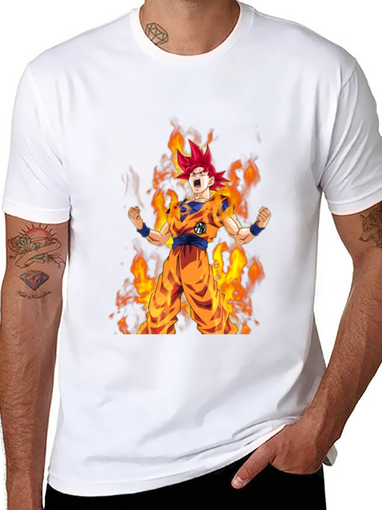 Super Saiyan God Goku Black T-Shirt