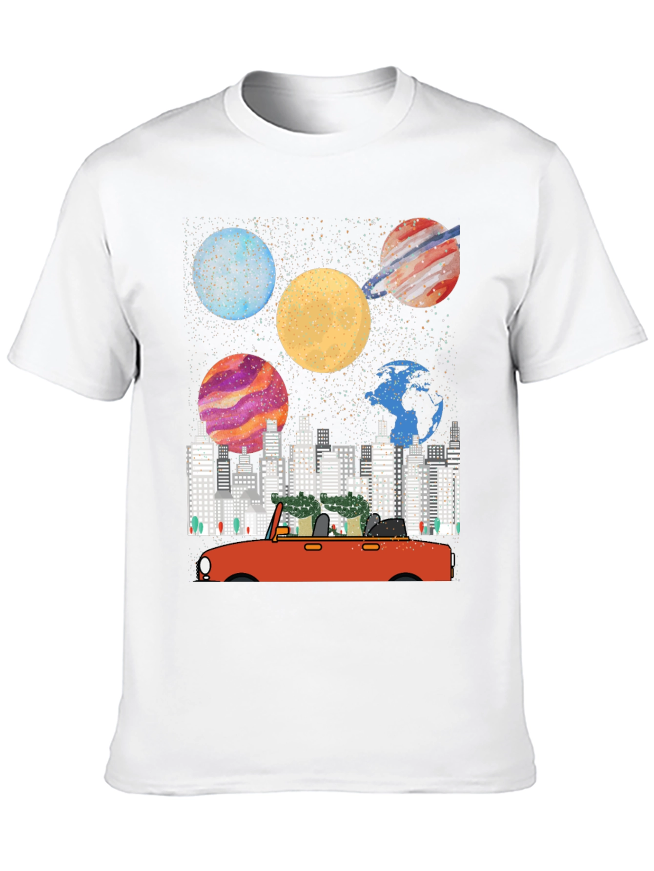 Planet & City Car Ride Graphic Tee