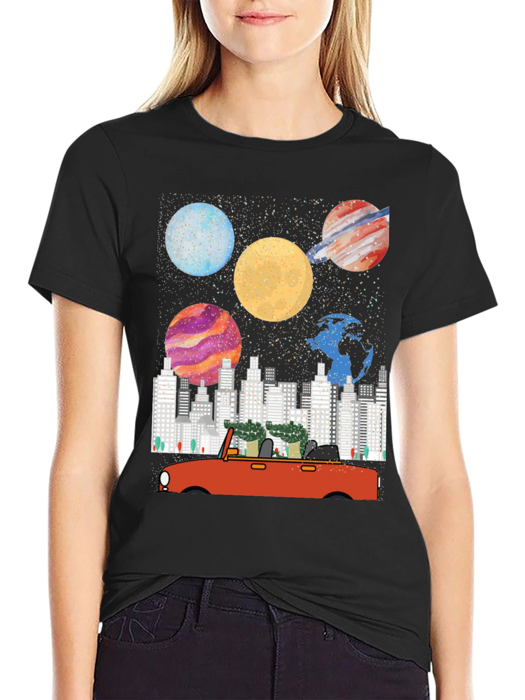 Planet & City Car Ride Graphic Tee