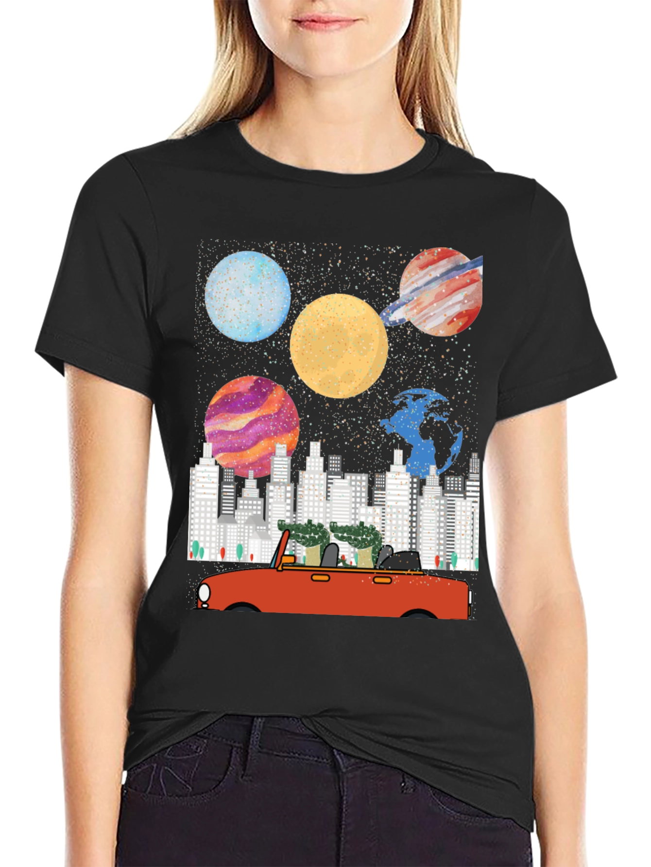 Planet & City Car Ride Graphic Tee