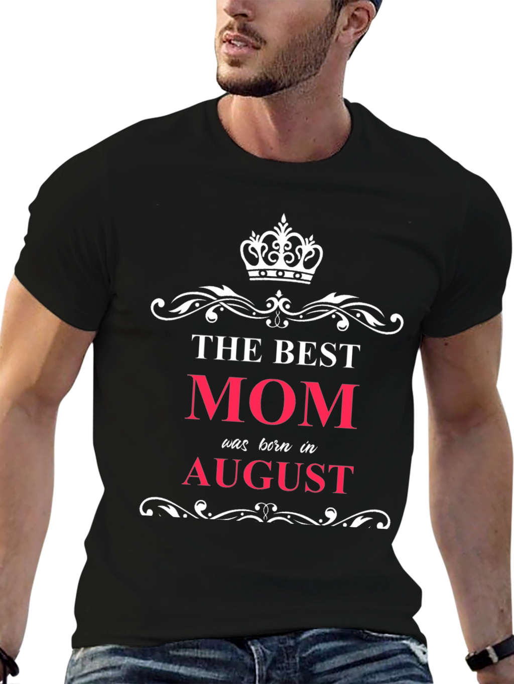 Best Mom Born in August T-Shirt