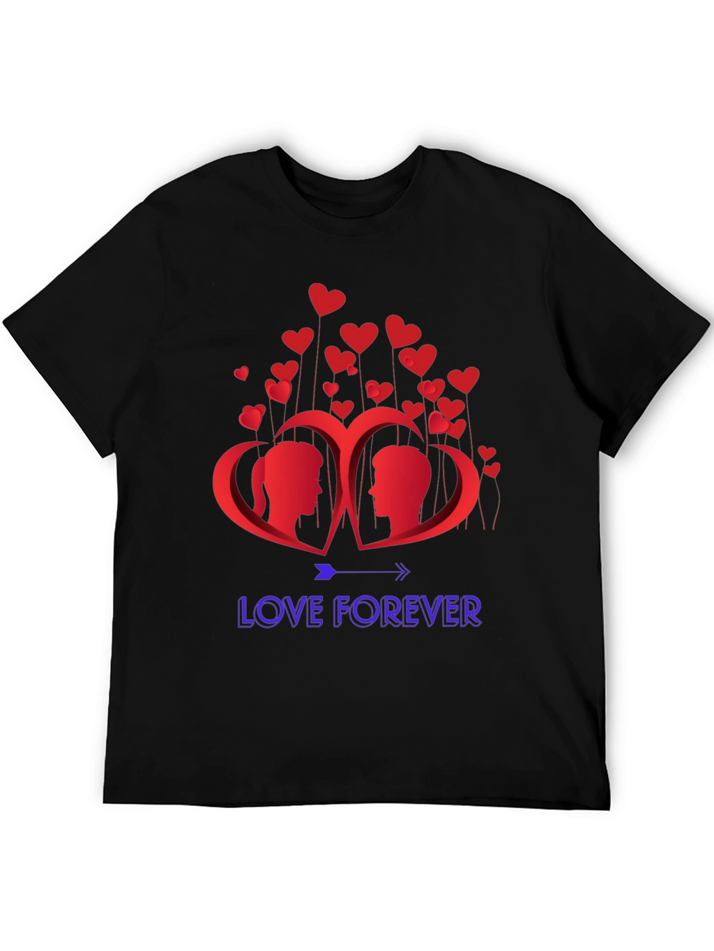Love Forever Graphic T-Shirt - Romantic Design