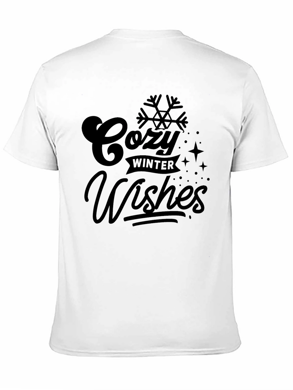 Cozy Winter Wishes Black Graphic Tee