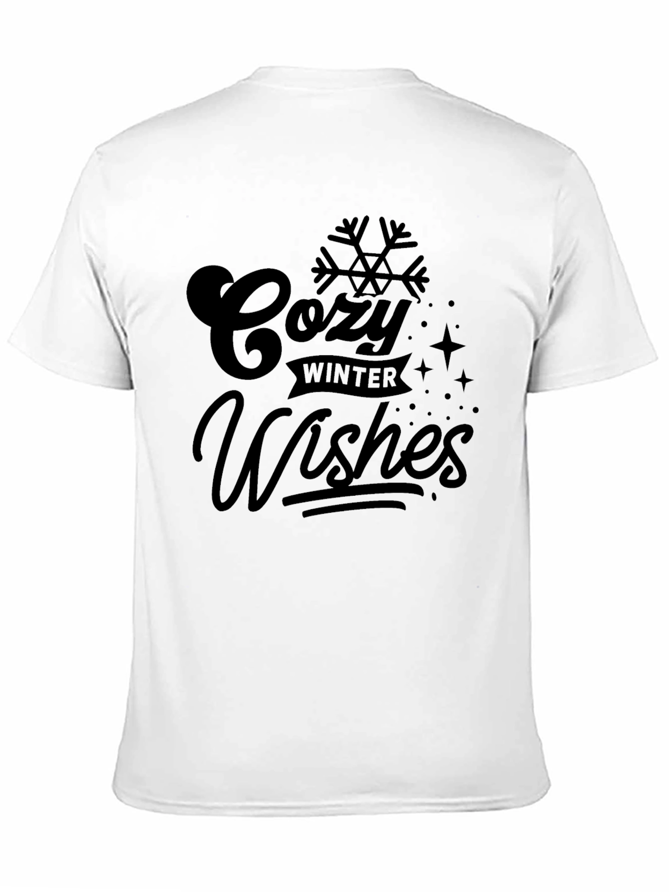 Cozy Winter Wishes Black Graphic Tee
