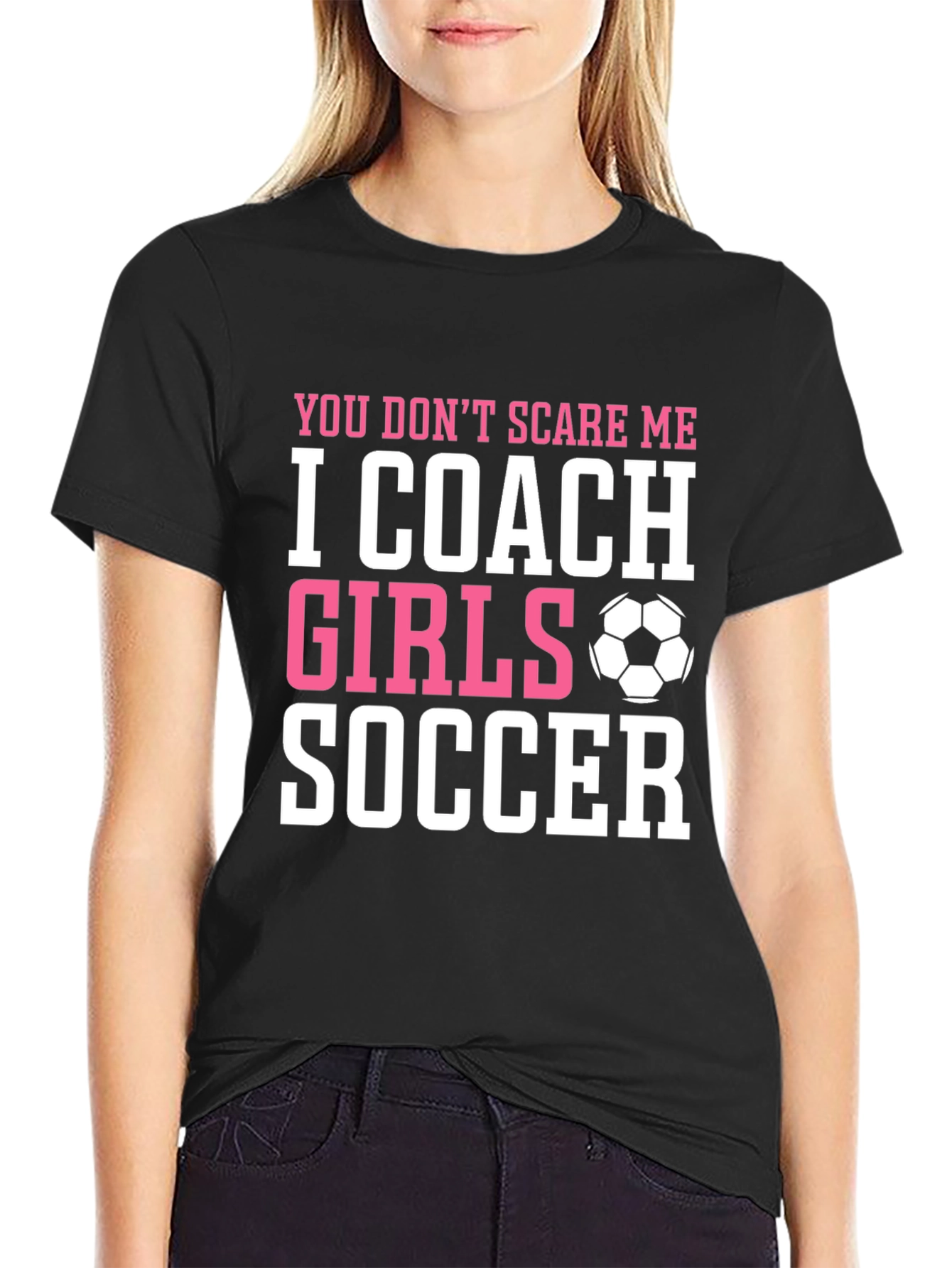 I Coach Girls Soccer T-Shirt Funny Coach Gift