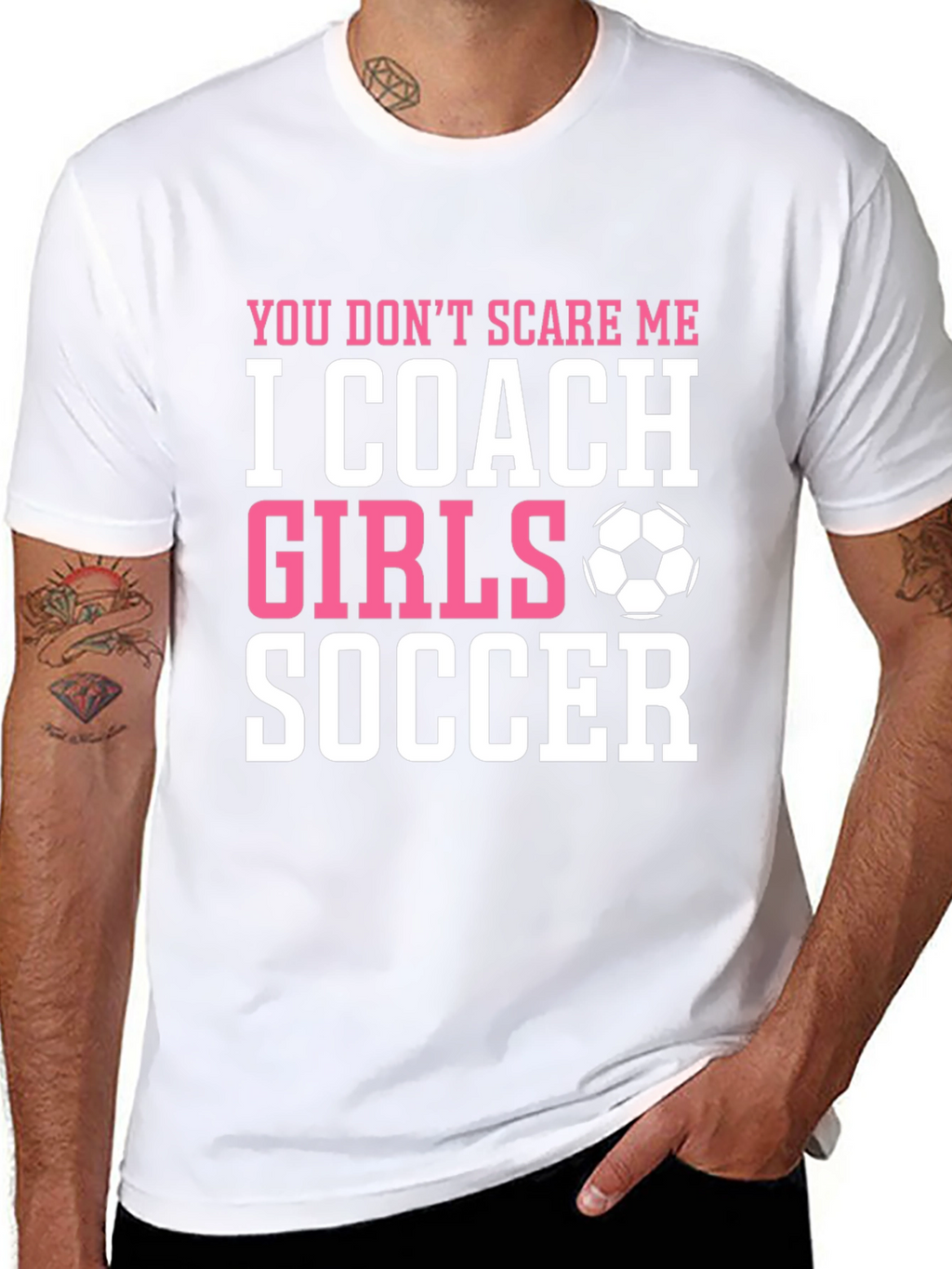 I Coach Girls Soccer T-Shirt Funny Coach Gift