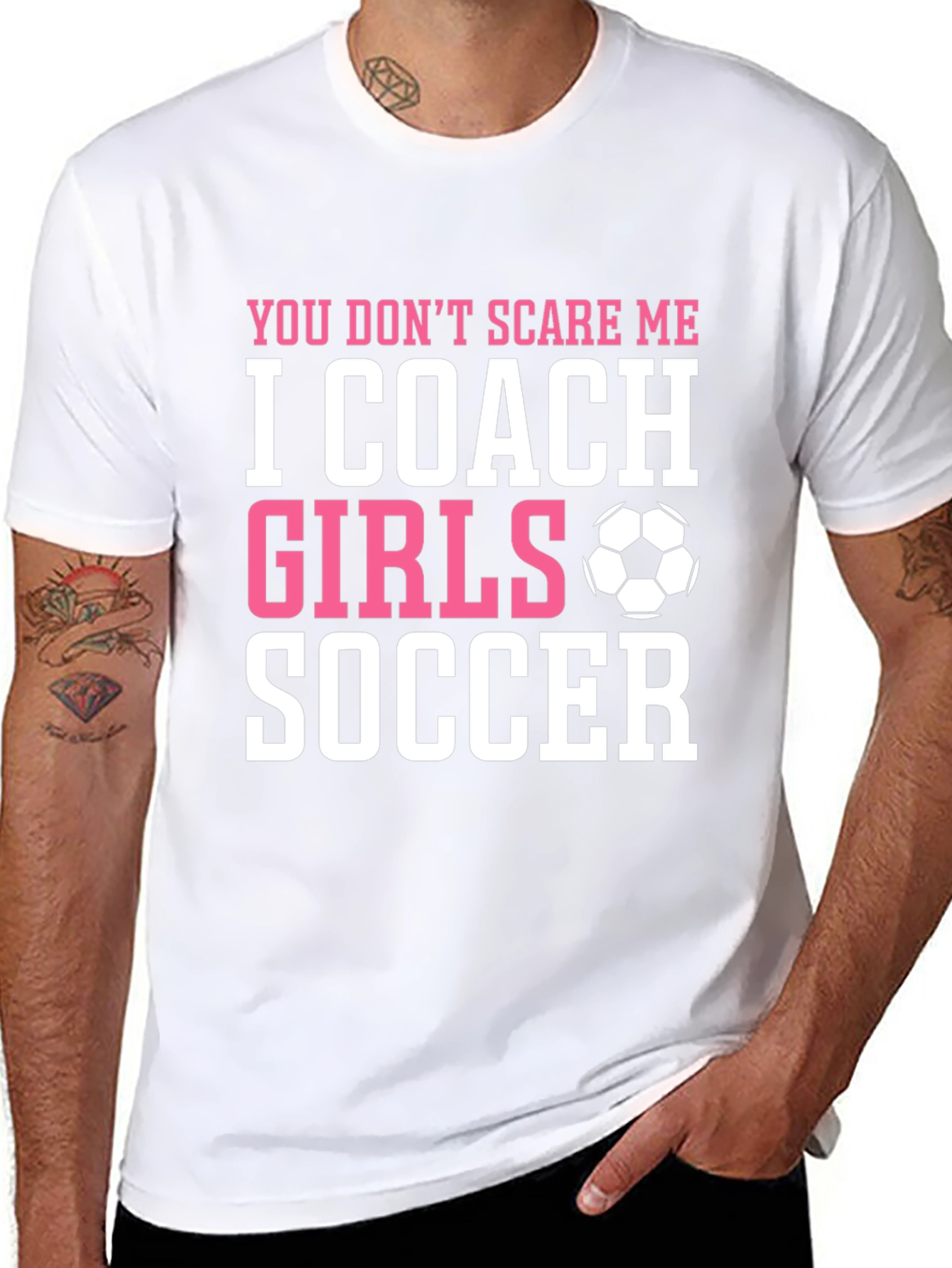 I Coach Girls Soccer T-Shirt Funny Coach Gift