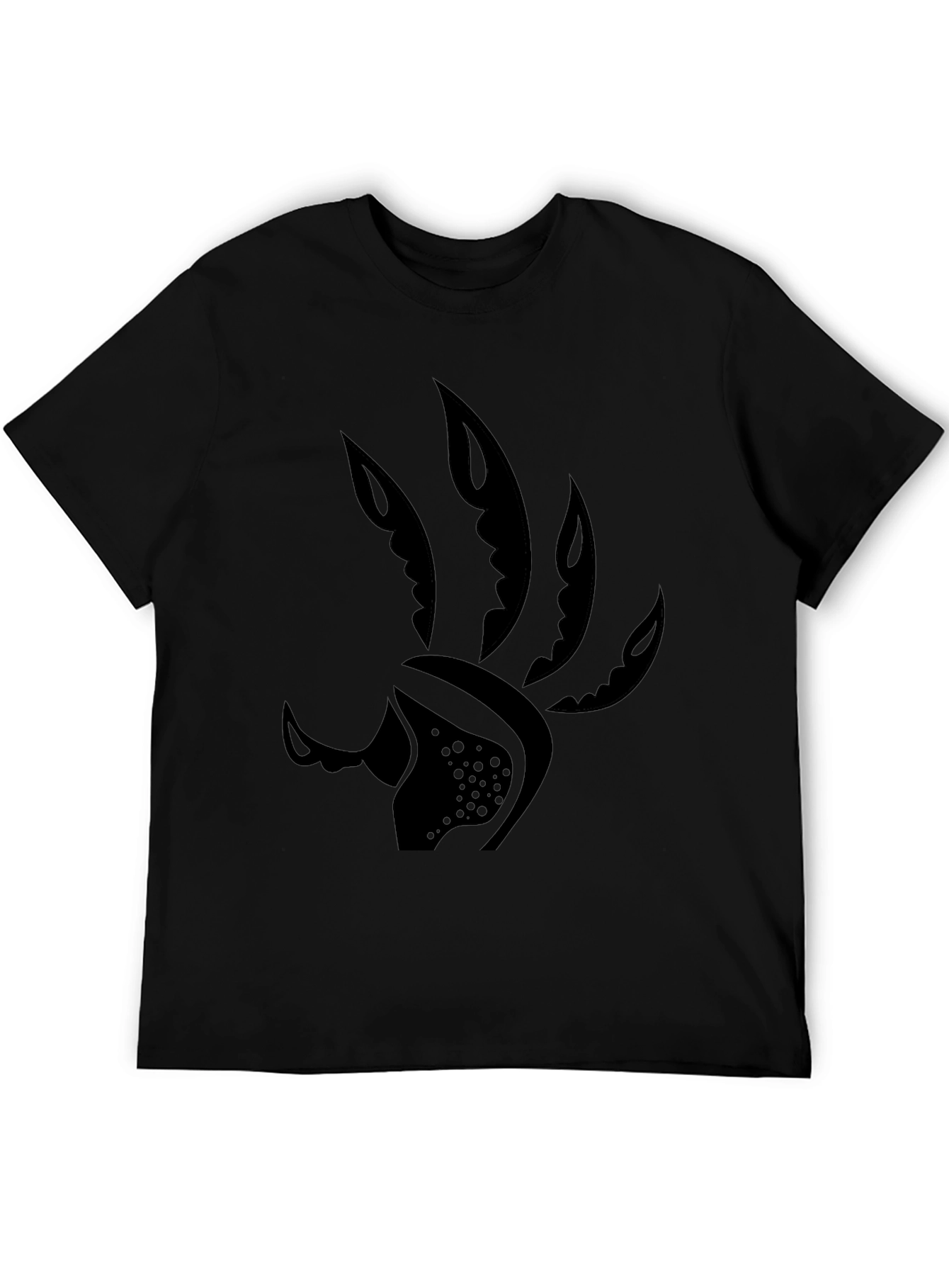 Mens Black Graphic Tee - Claw Design