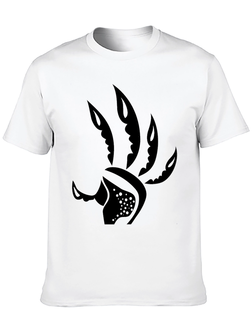 Mens Black Graphic Tee - Claw Design