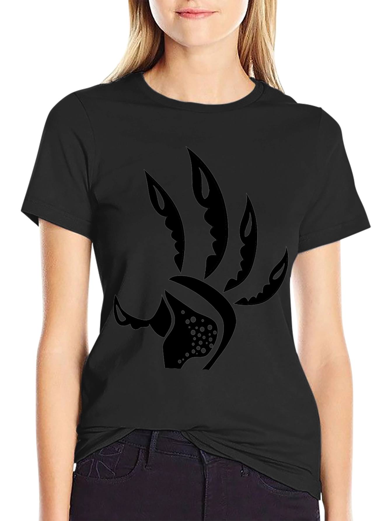 Mens Black Graphic Tee - Claw Design