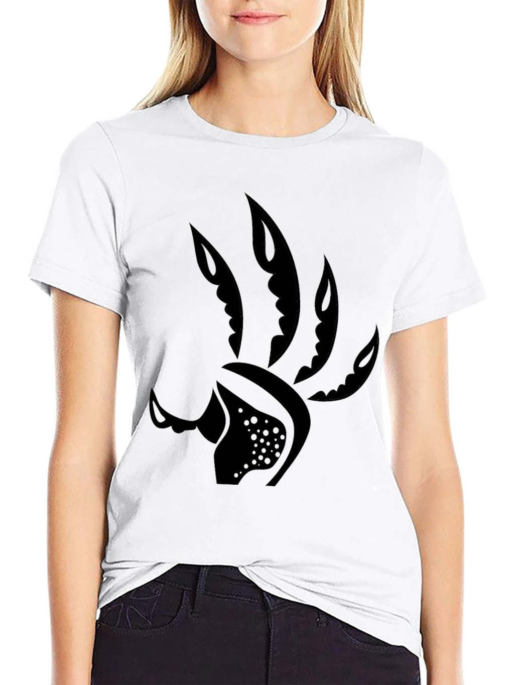 Mens Black Graphic Tee - Claw Design