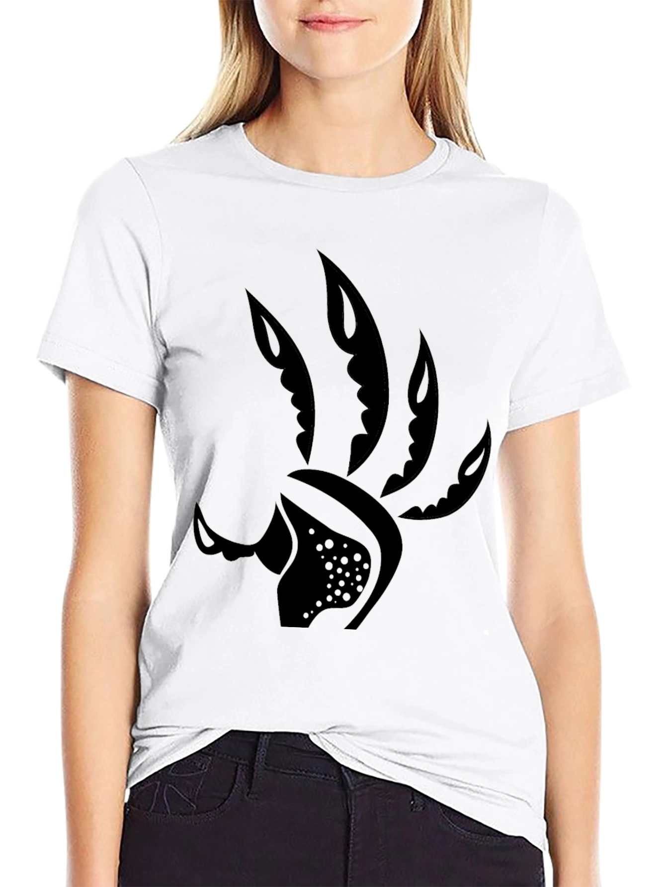Mens Black Graphic Tee - Claw Design