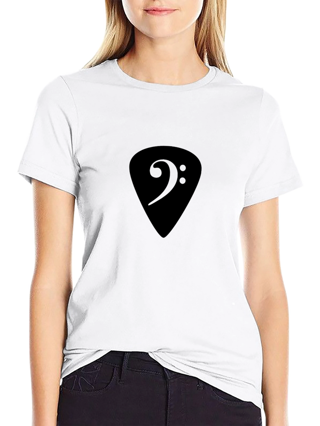 Bass Clef Guitar Pick T-Shirt