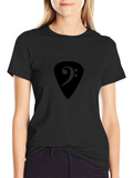 Bass Clef Guitar Pick T-Shirt