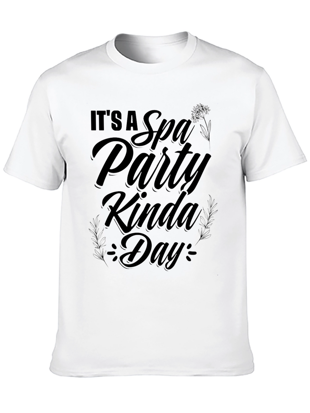 Spa Party Kinda Day Black Graphic Tee