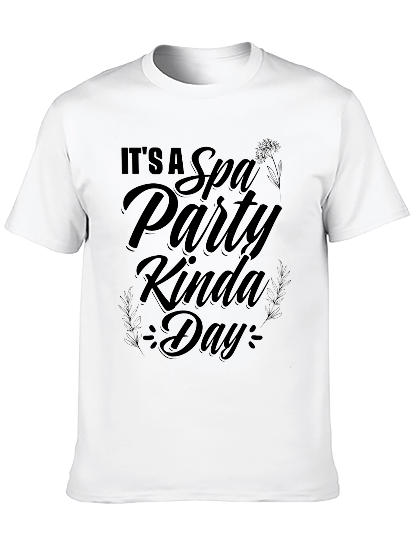 Spa Party Kinda Day Black Graphic Tee