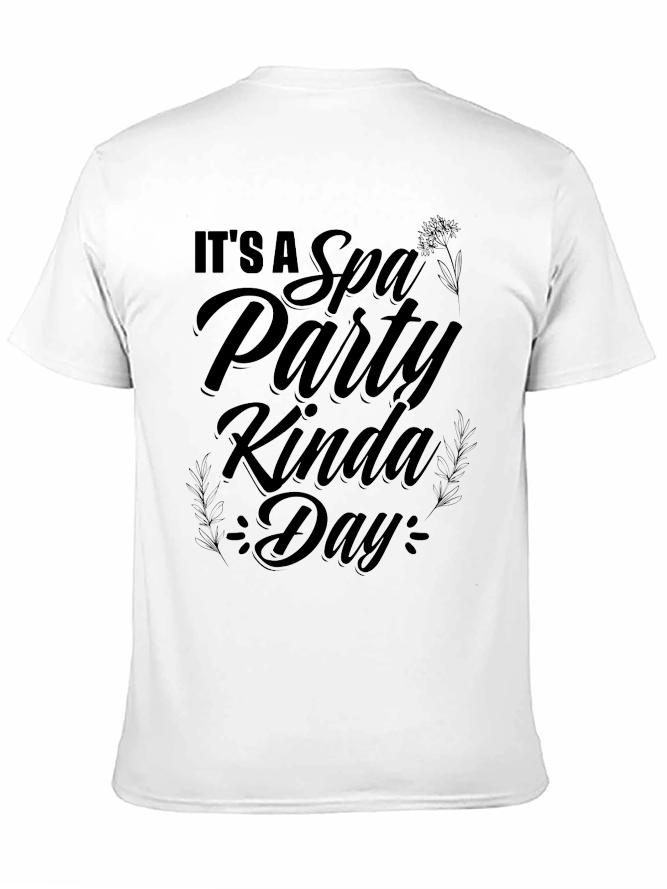 Spa Party Kinda Day Black Graphic Tee
