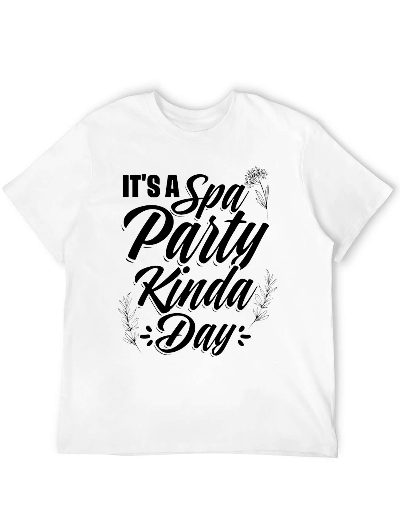 Spa Party Kinda Day Black Graphic Tee