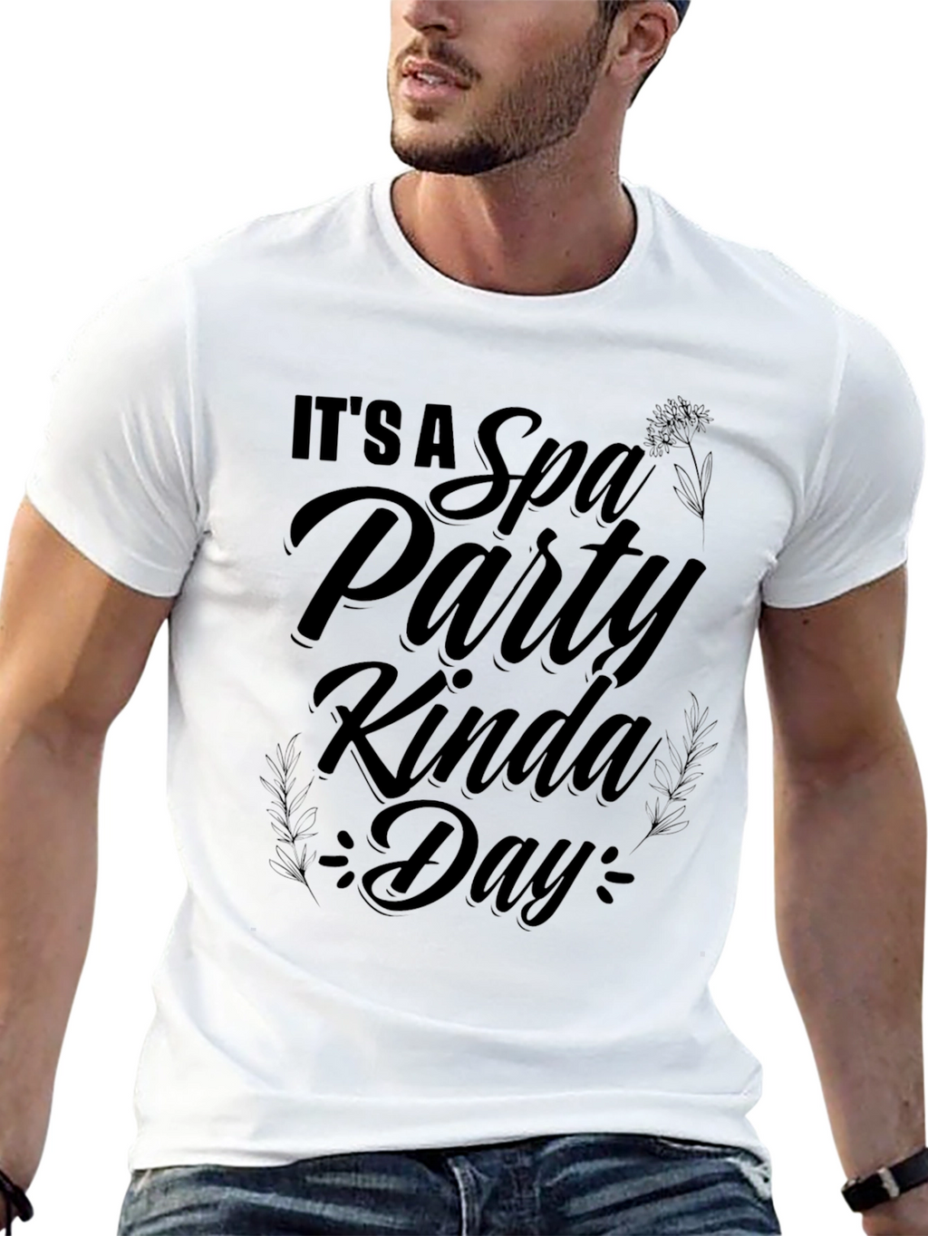 Spa Party Kinda Day Black Graphic Tee