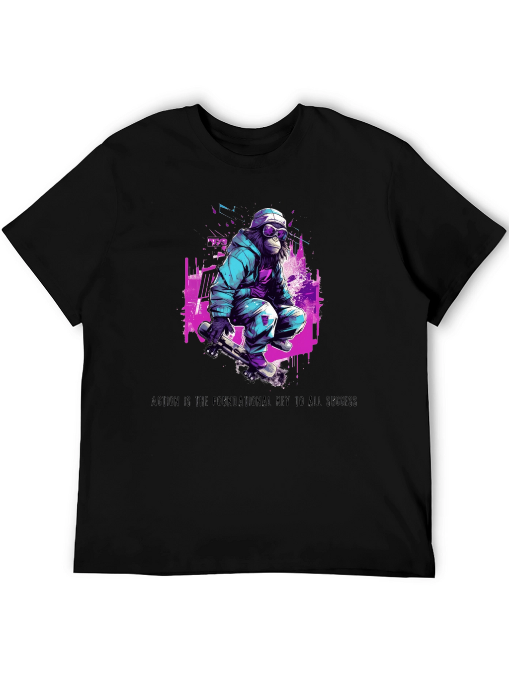 Skateboarding Ape Graphic T-Shirt